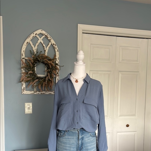 Laundry By Shelli Segal Tops - Laundry-Blue Button-Up Shirt